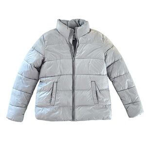 Old Navy Puffer Jacket Fleece Lined Light Blue